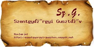 Szentgyörgyi Gusztáv névjegykártya