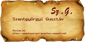 Szentgyörgyi Gusztáv névjegykártya
